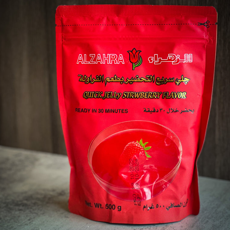 Al-Zahra Jelly Strawberry Flavor - الزهراء جلي بطعم الفارولة