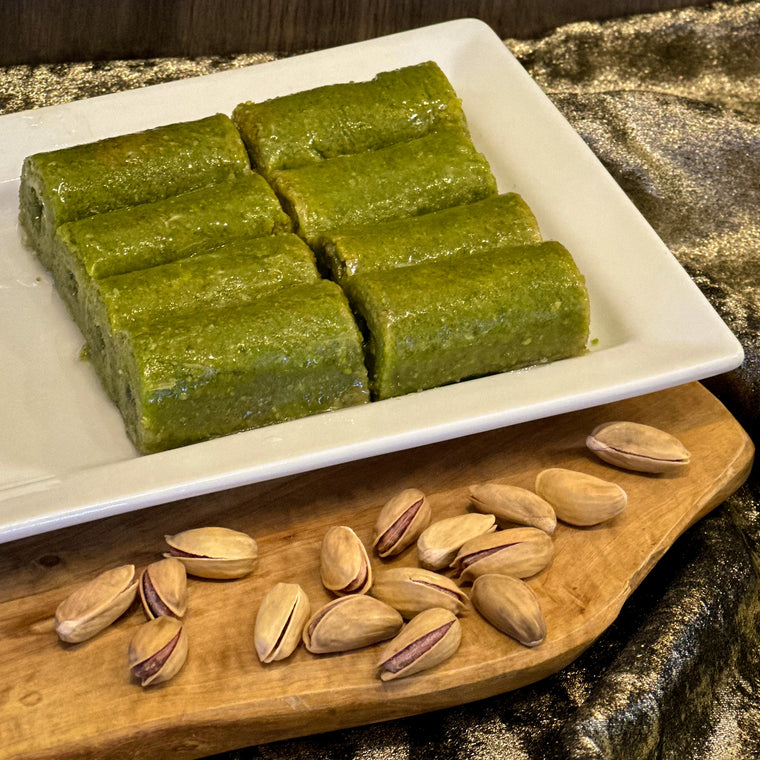 Turkish Baklava - Pistachio Rolls (by the pound) | بقلاوة تركية